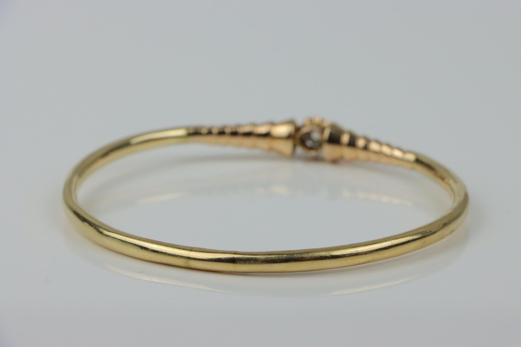 Donna Bracciale vintage con diamanti in oro 14K in vendita