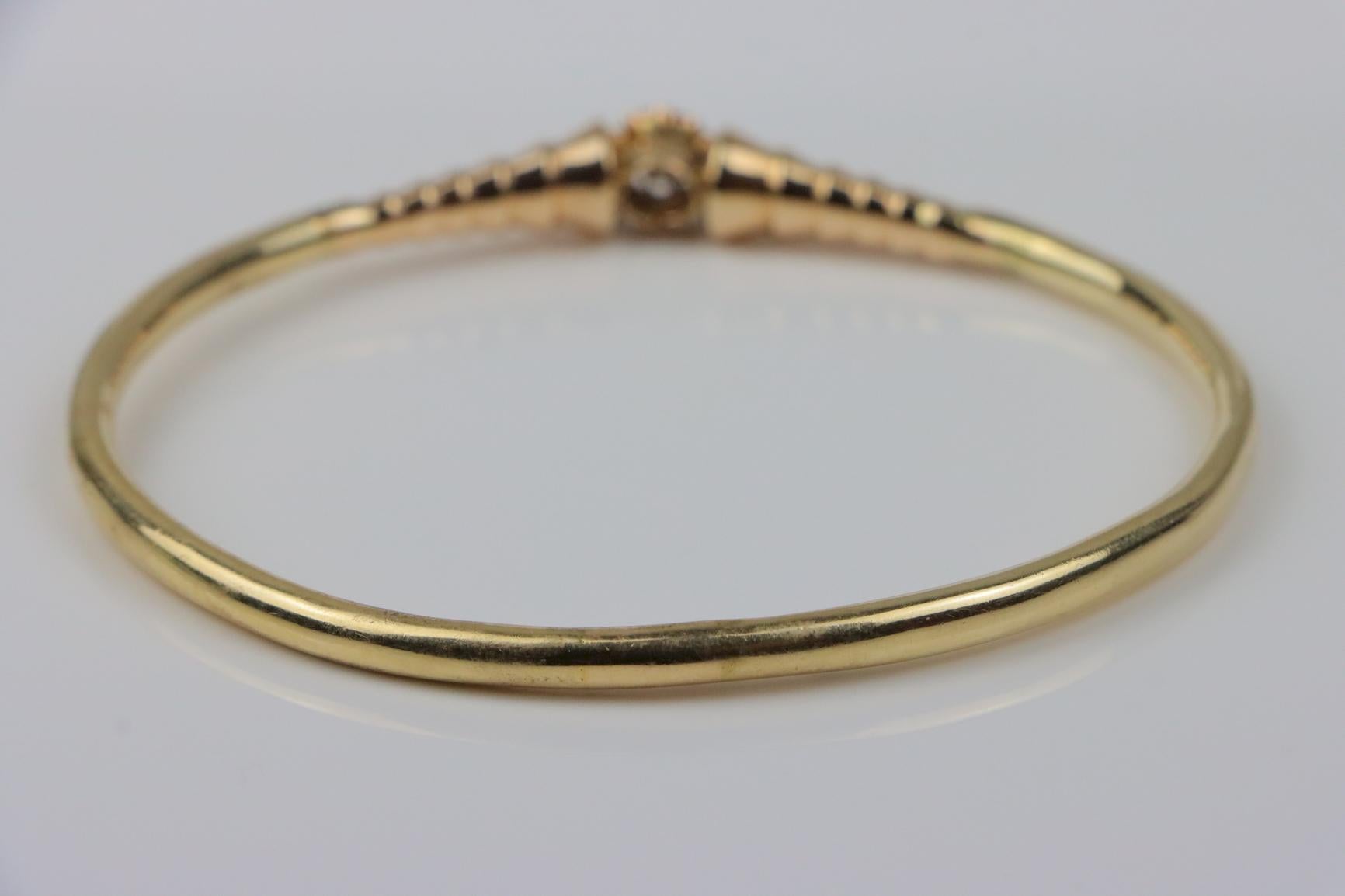 Bracciale vintage con diamanti in oro 14K in vendita 3