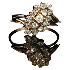 Vintage 14K Gold Diamond Cluster Ring 0.42 CTW Size 7.5 Estate 2.8g