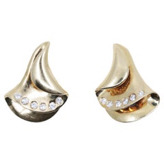 Vintage 14K Gold Diamond Earrings