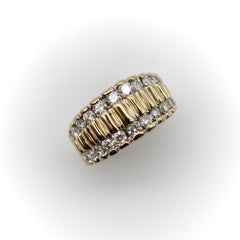 Anillo vintage de oro de 14k con diamantes, 1,25 ct, de alrededor de los años 70