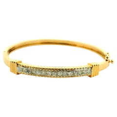 Vintage-Armreif aus 14-karätigem Gold mit Diamanten, 1,40 Karat