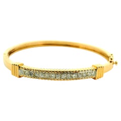 Vintage-Armreif aus 14-karätigem Gold mit Diamanten, 1,40 Karat