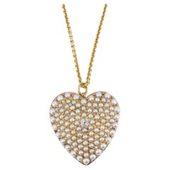Collier vintage en or 14k avec pendentif en diamant et perle