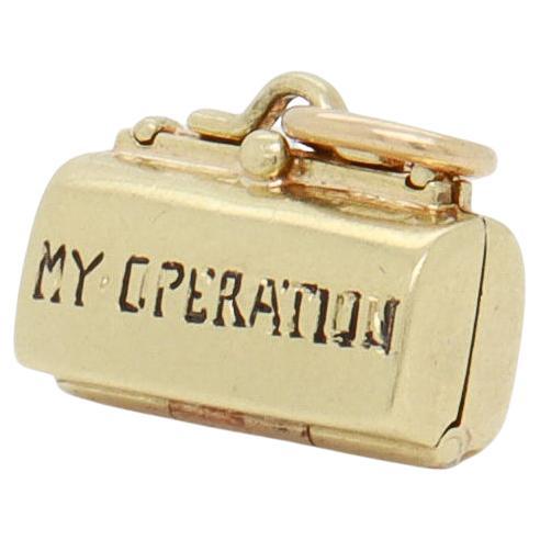 Vintage 14K Gold Doctor's Bag or Toolbox Charm for a Charm Bracelet