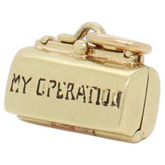 Vintage 14K Gold Doctor's Bag or Toolbox Charm for a Charm Bracelet