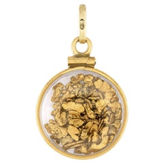 Pendentif/bracelet Vintage 14k "Gold Dust" (poussière d'or)
