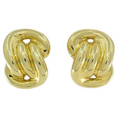 Vintage 14k Gold Earrings Swirl Design