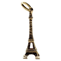 Wonderful 8 Charms Eiffel Tower Champagne Bucket Gold Charm Bracelet at  1stDibs