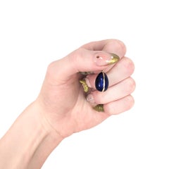 Vintage 14K Gold & Enamel Egg Pendant or Charm for a Bracelet