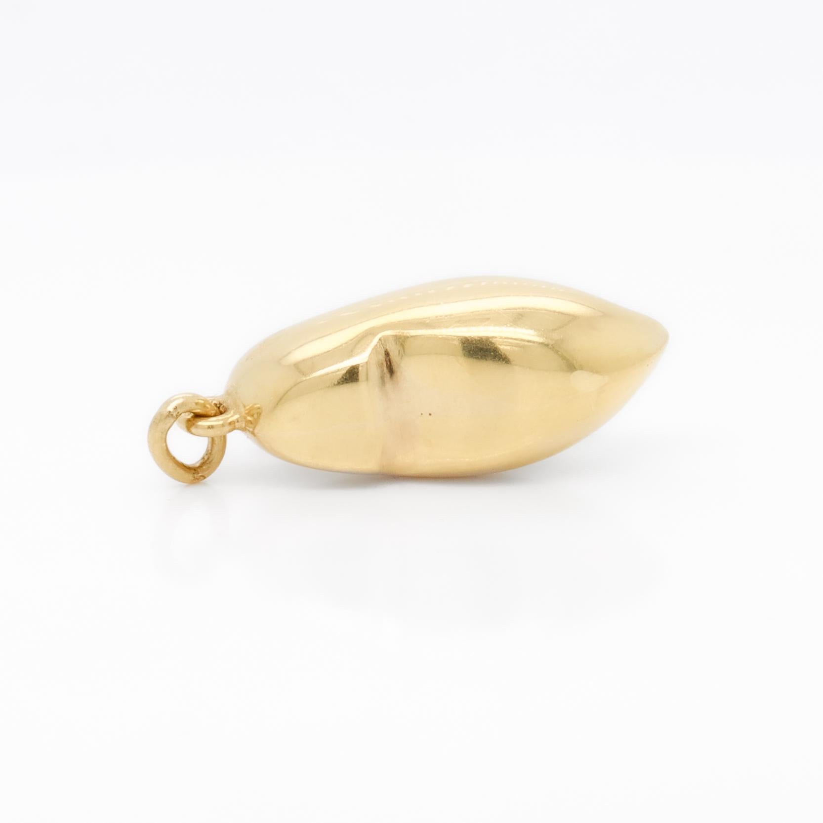 Vintage 14k Gold & Enamel Figural Dutch Clog or 'Klomp' Charm For Sale 6