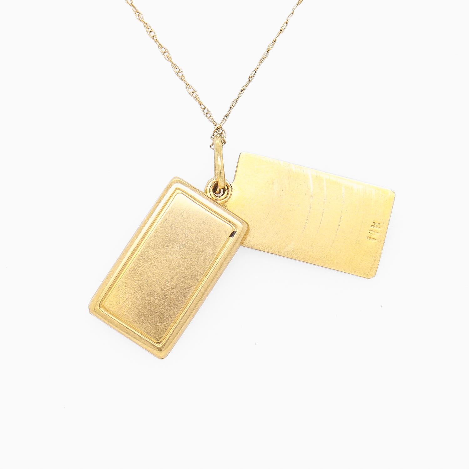 Vintage 14K Gold & Enamel Figural 'Happy Birthday' Card Charm for a Bracelet For Sale 9
