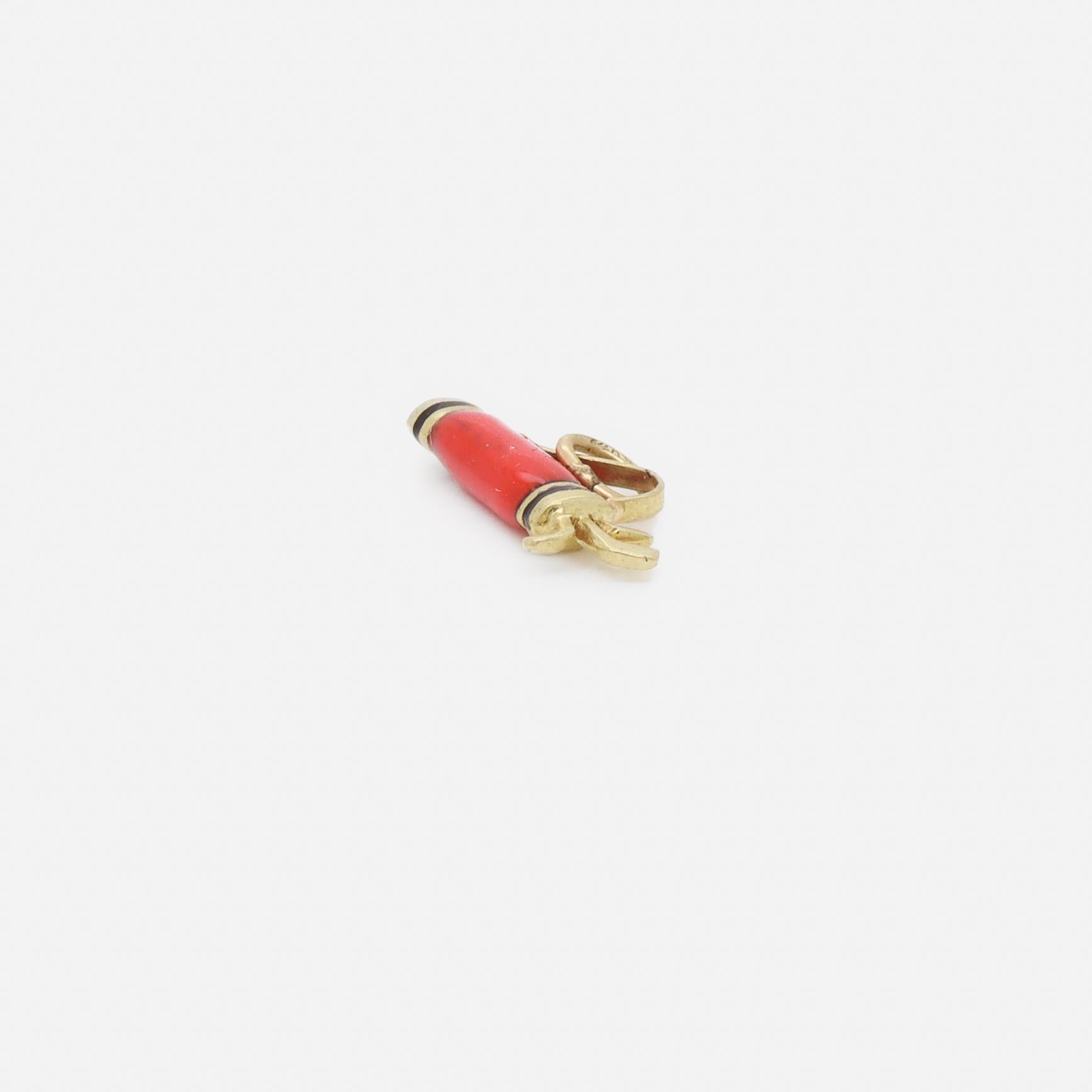 Vintage 14K Gold & Enamel Golf Caddy Bag Charm for a Charm Bracelet For Sale 4
