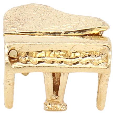 Vintage 14K Gold Figural Grand Piano Charm for a Bracelet