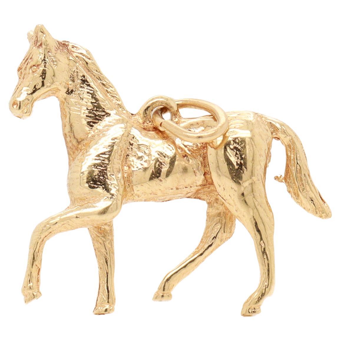 Vintage 14K Gold Figural Horse Charm or Pendant