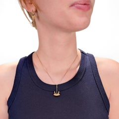 Vintage 14K Gold Figural Industrial Anchor Charm or Pendant