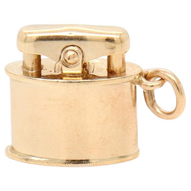 Vintage 14K Gold Figural Lighter Charm for a Bracelet