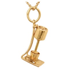 Vintage 14K Gold Figural Milkshake Mixer Charm for a Bracelet