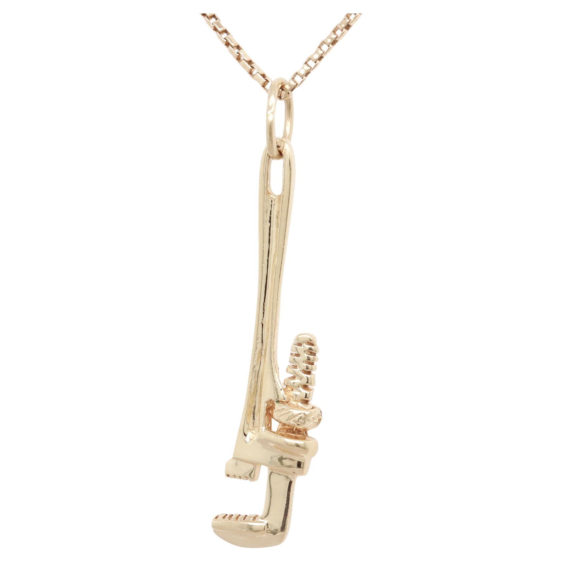 Charm figurato in oro 14K per braccialetto con chiave a tubo