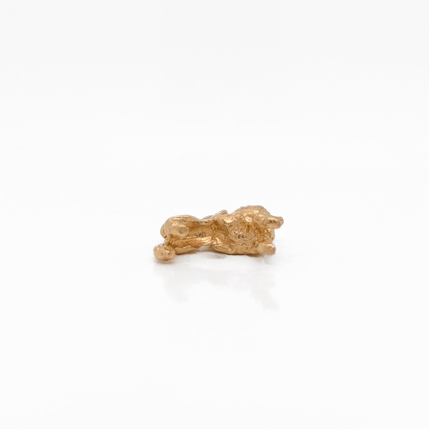 Women's Vintage 14K Gold Figural Poodle Dog Charm