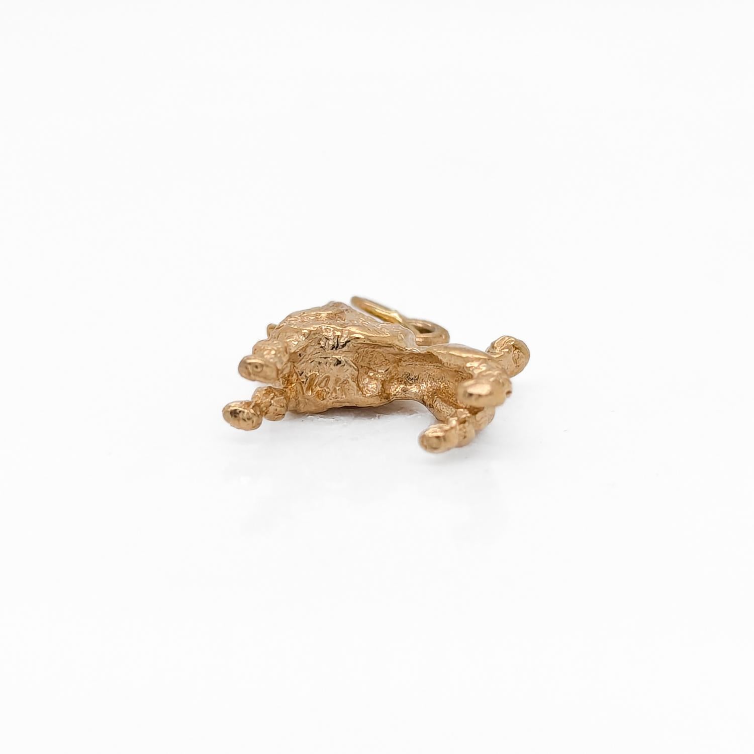 Vintage 14K Gold Figural Poodle Dog Charm 2
