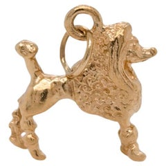 Vintage 14K Gold Figural Poodle Dog Charm