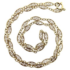 Filigrane Vintage 14K Goldkette