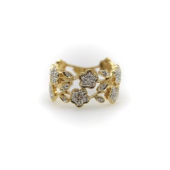 Vintage 14K Gold Flower Filigree Ring