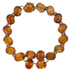 Vintage 14K Gold Garnet Bracelet