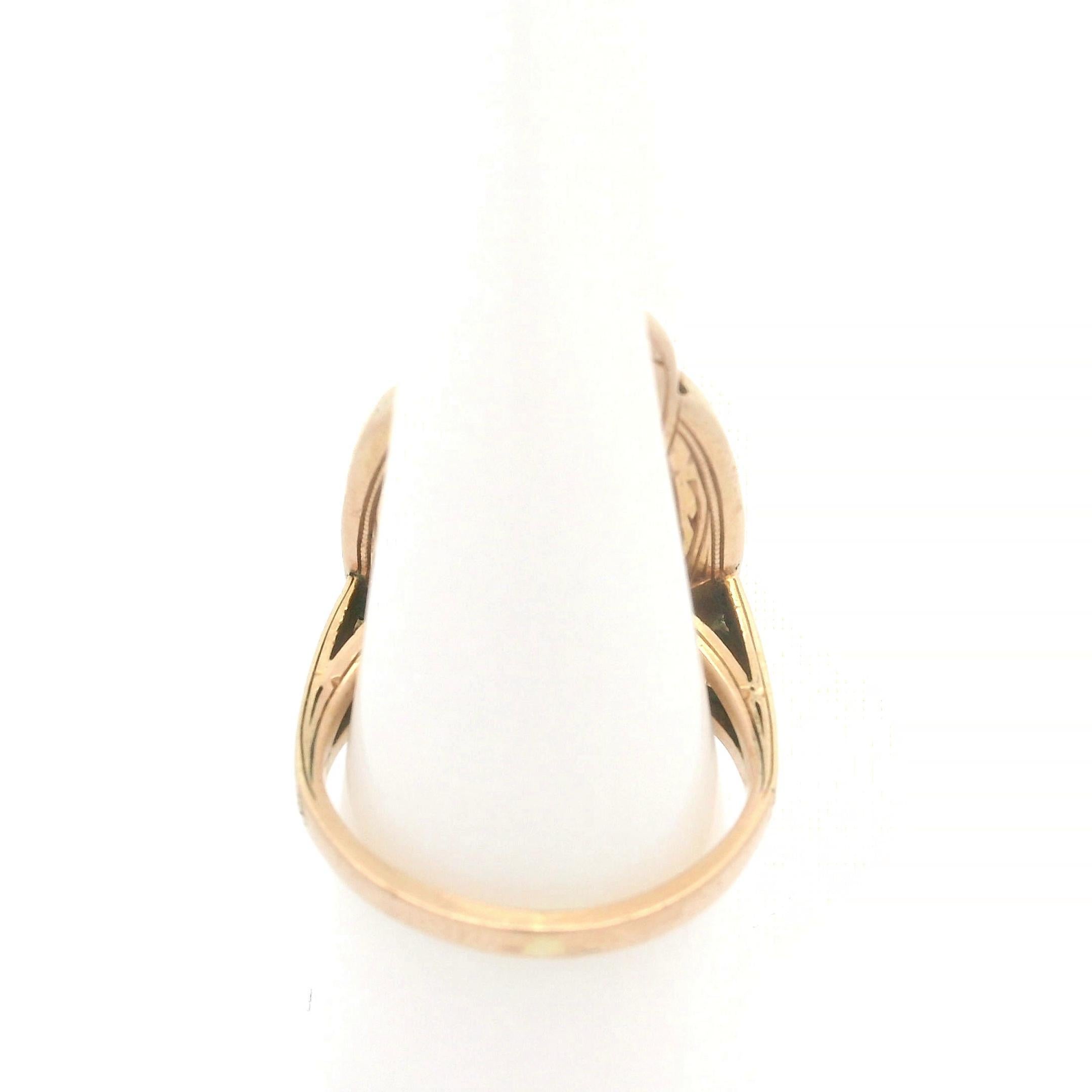 Vintage 14k Gold GIA hochwertiger geschnitzter Koralle Diamant Schwarz Emaille Dinner-Ring im Angebot 7