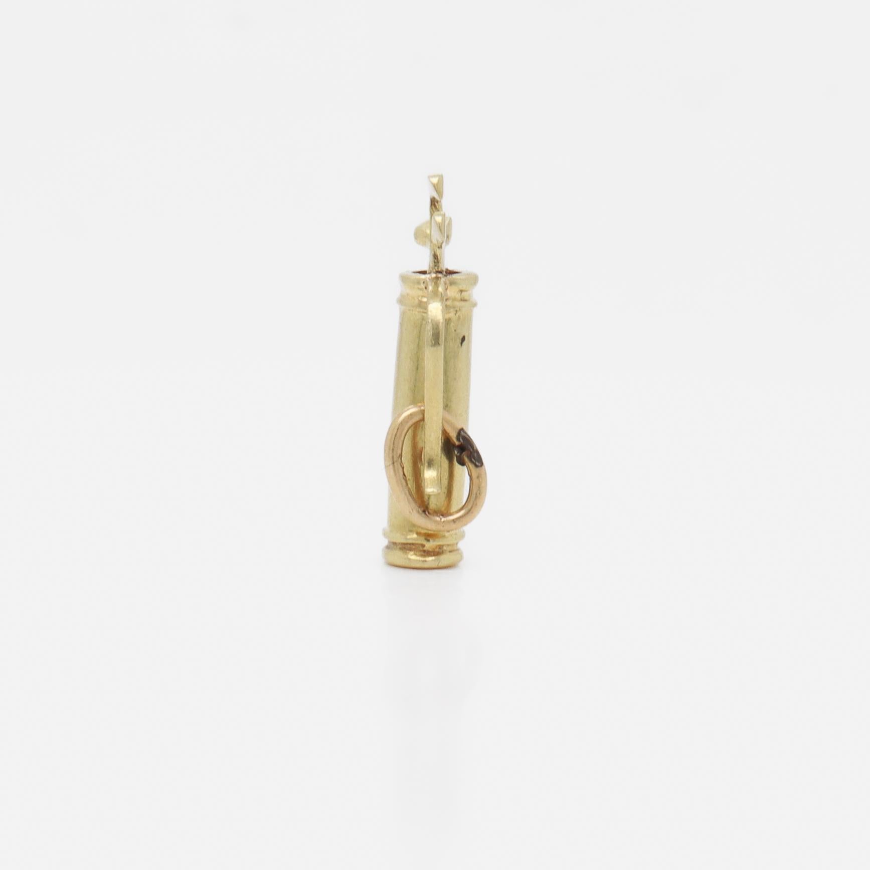 Charm in oro 14 carati per bracciale con sacca da golf in vendita 2