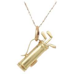 Charm in oro 14 carati per bracciale con sacca da golf