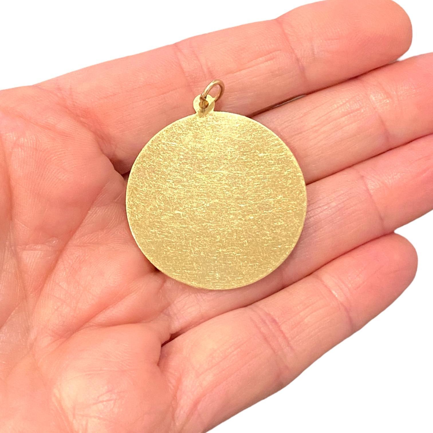 Vintage 14K Gold Happy Anniversary Charm Pendant 3