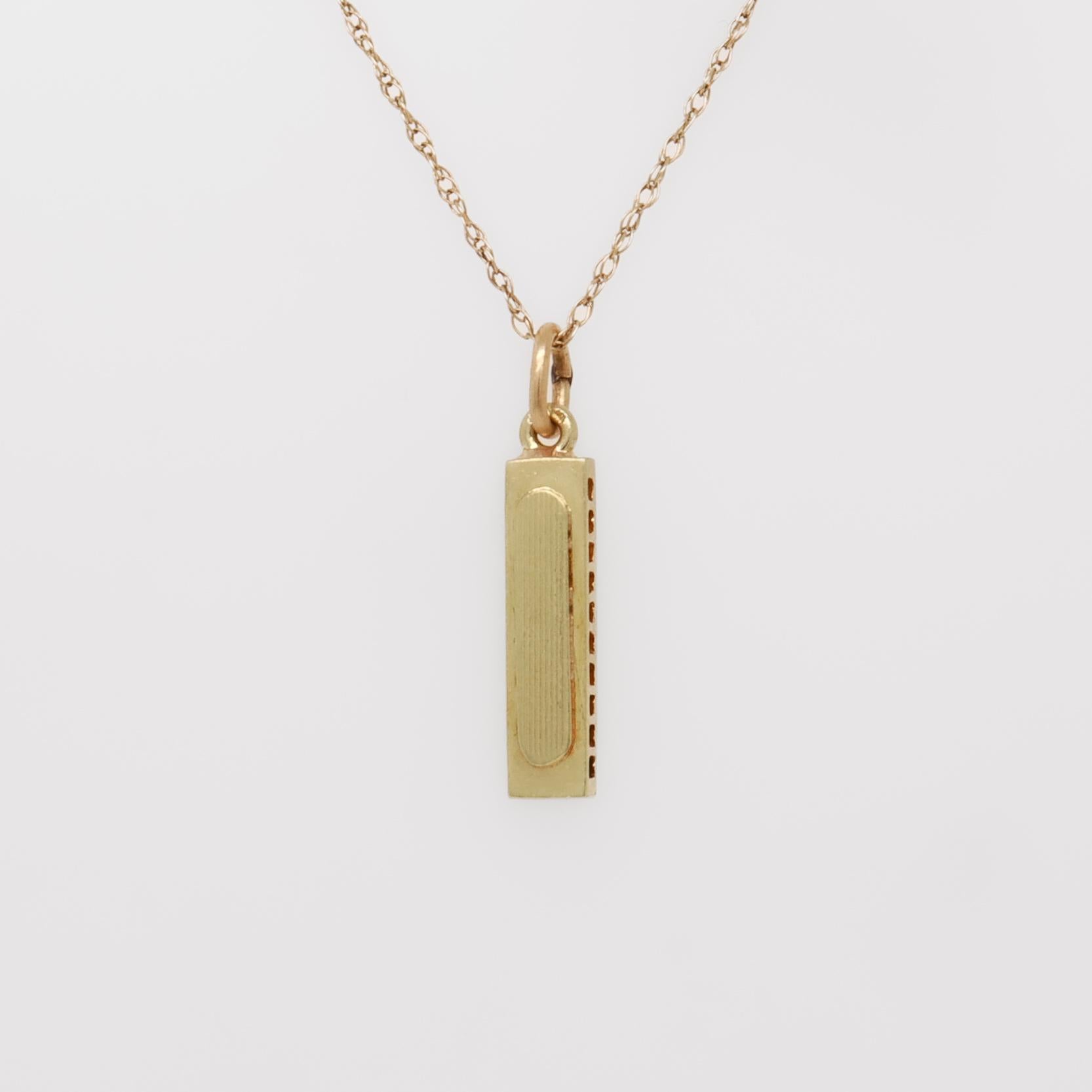 Vintage 14K Gold Harmonica Charm for a Bracelet en Bueno estado para la venta en Philadelphia, PA