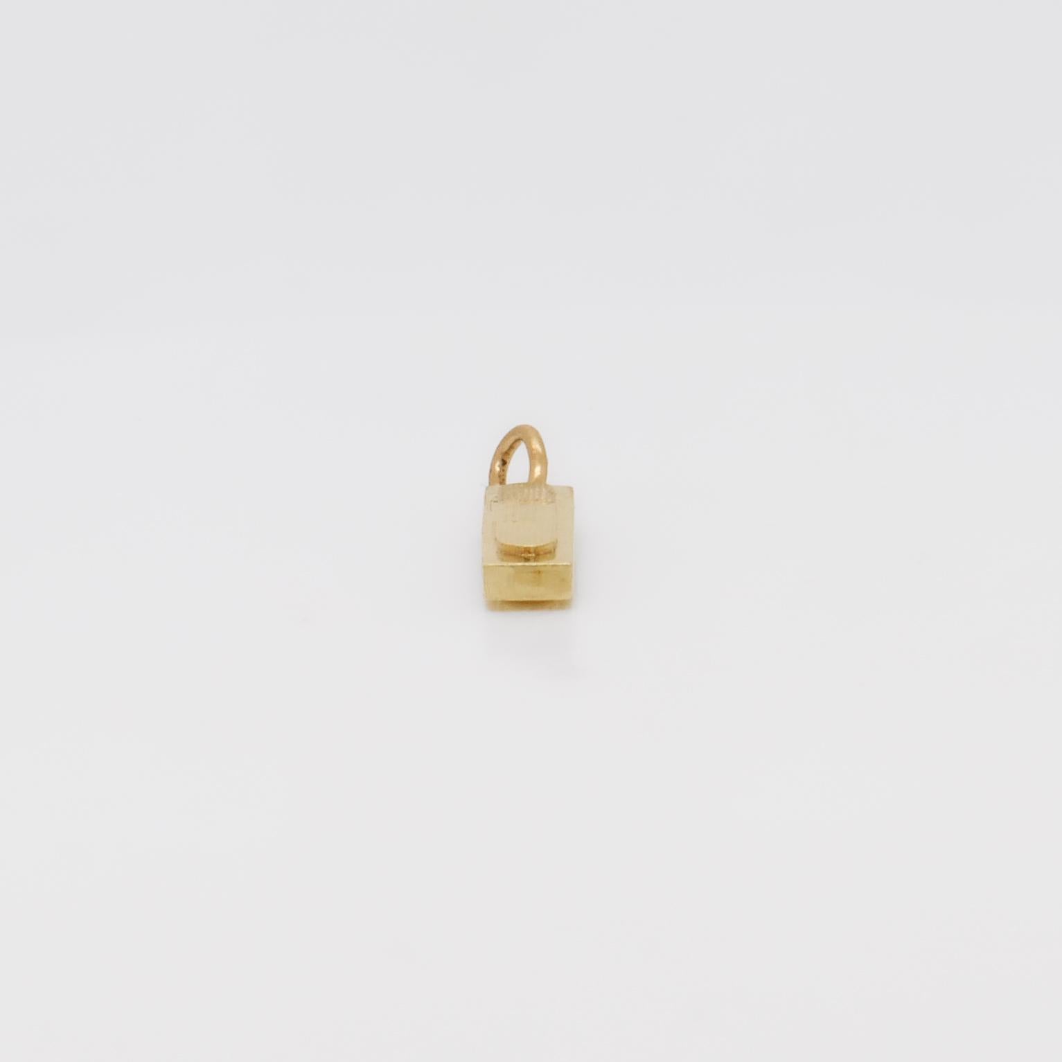 Vintage 14K Gold Harmonica Charm for a Bracelet en venta 4