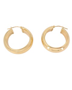 Vintage 14k Gold Hoop Earrings Estate Jewelry