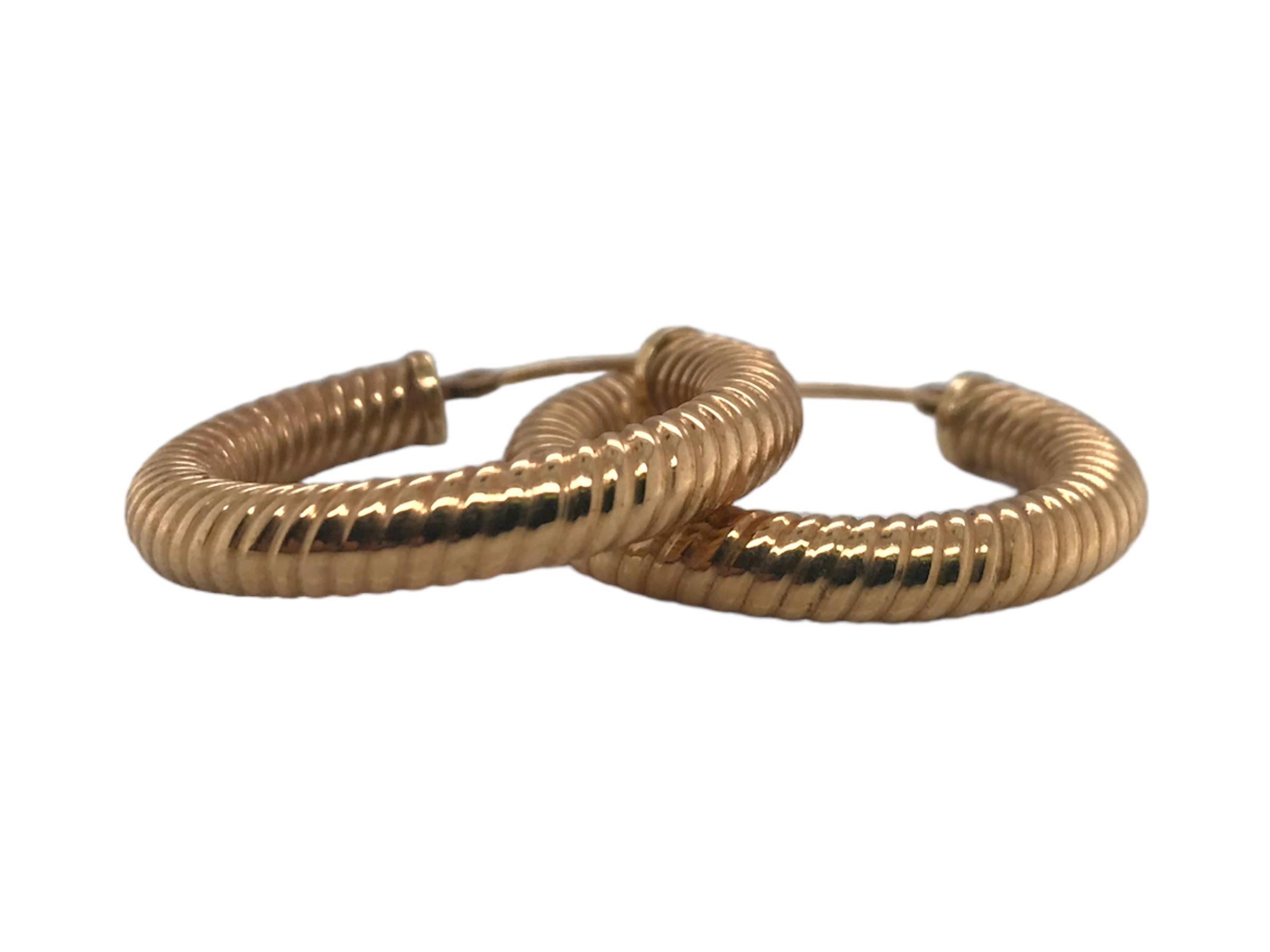 Women's Vintage 14K Gold Hoop Earrings