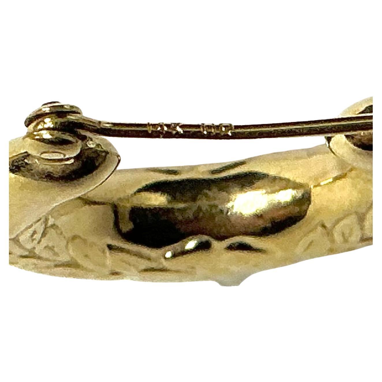 Women's or Men's Vintage 14K Gold Hoop Earrings For Sale