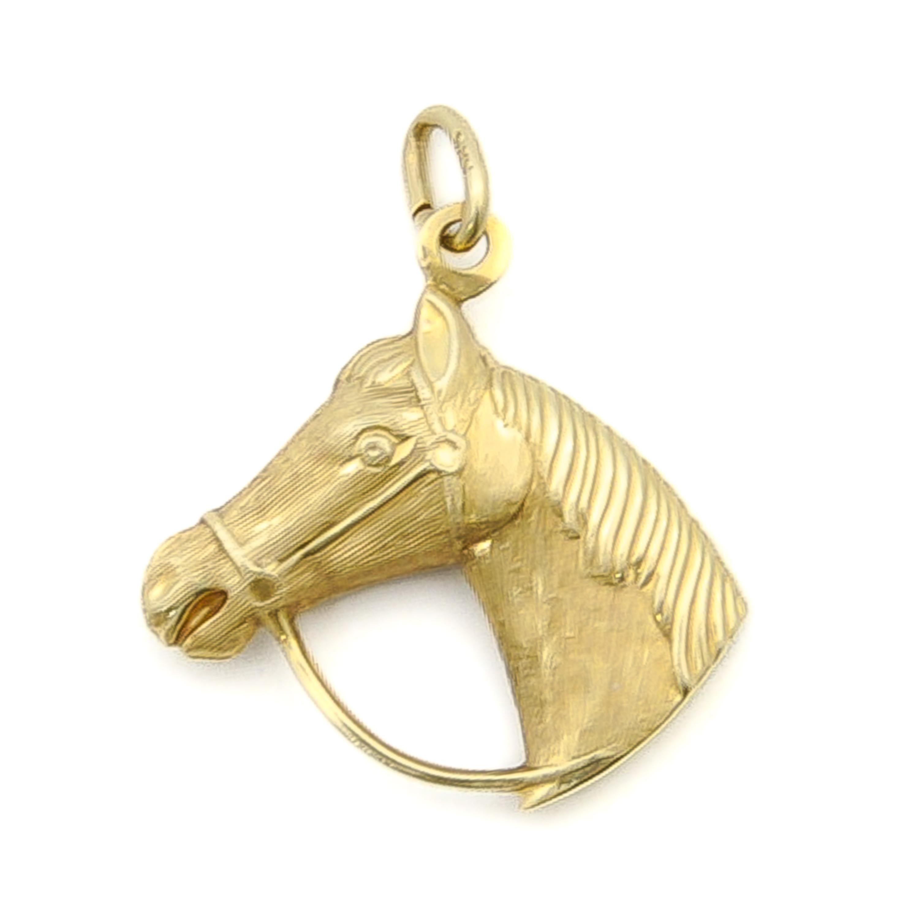 gold horse pendant