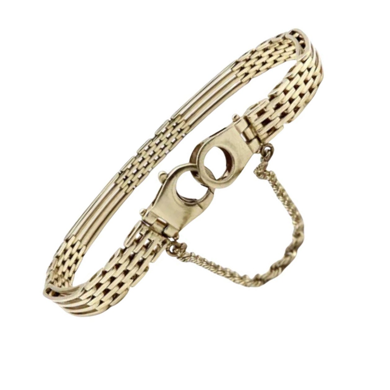 Bracciale italiano d'epoca in oro 14K, circa anni '80