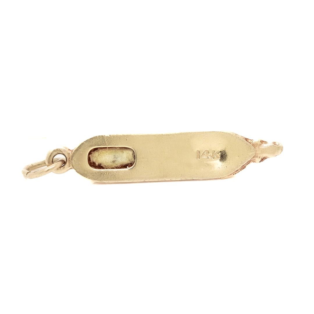 Vintage 14K Gold Judaica Mezuzah Charm for a Bracelet For Sale 4