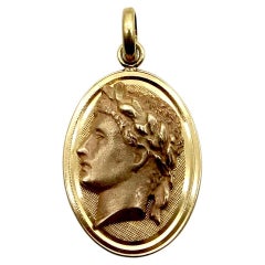 Vintage 14k Gold Julius Caesar Charm or Pendant