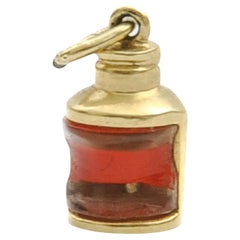 Vintage 14K Gold Lantern Charm Pendant