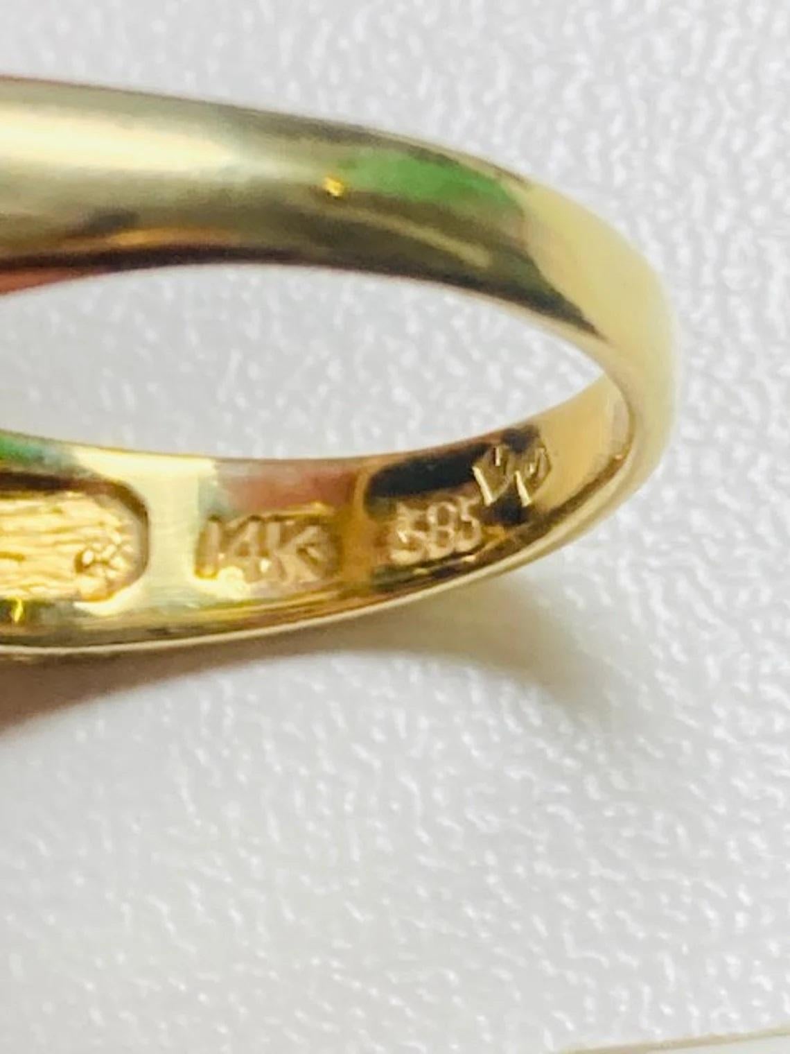 Ovaler Ring aus 14 Karat Gold mit Lapislazuli, Unikat im Angebot 2