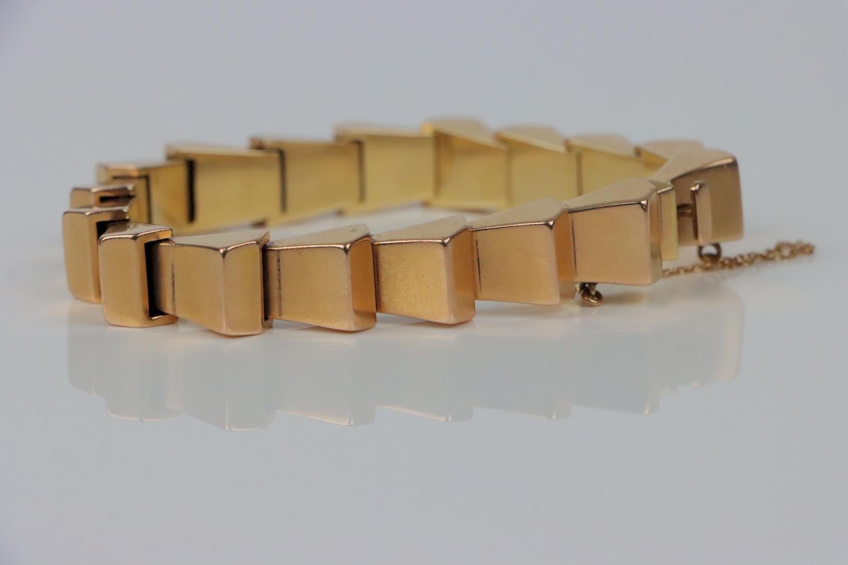 Pulsera de eslabones vintage de oro de 14 quilates 2