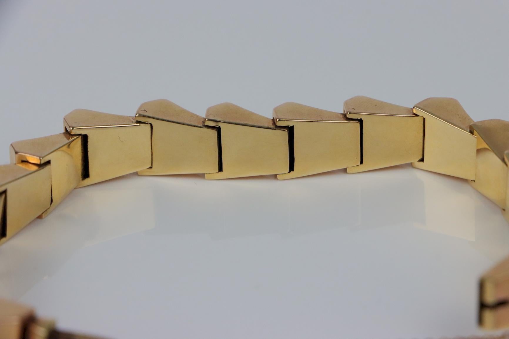 Pulsera de eslabones vintage de oro de 14 quilates 4