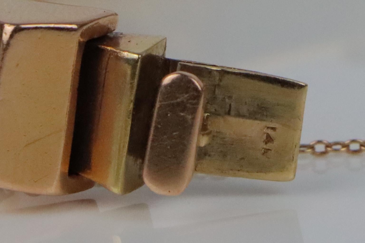 Pulsera de eslabones vintage de oro de 14 quilates 5
