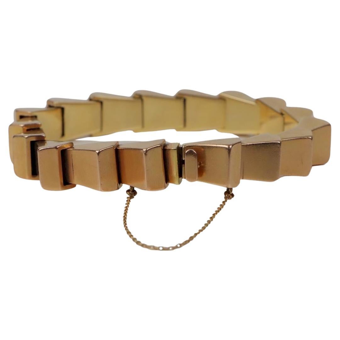 Pulsera de eslabones vintage de oro de 14 quilates