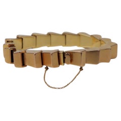 Pulsera de eslabones vintage de oro de 14 quilates