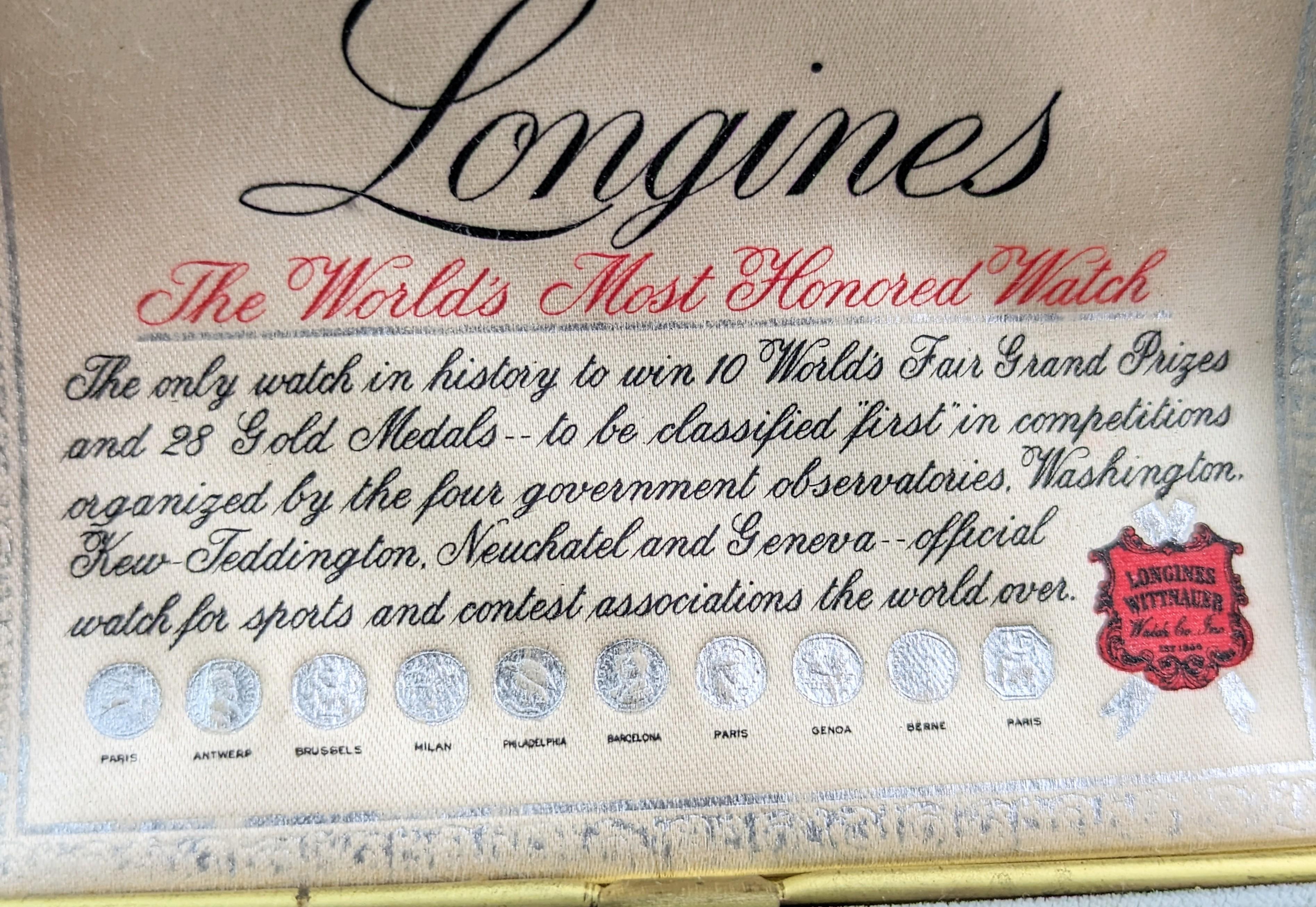 Vintage 14k gold Longines ladies wristwatch, boxed  For Sale 8